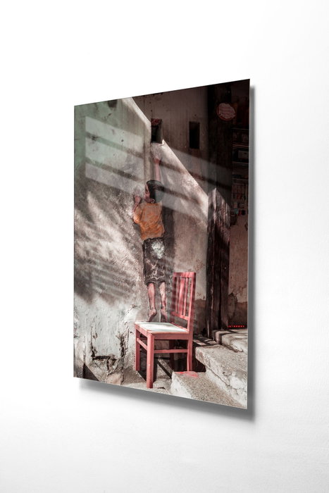 Wallity Cuadro decorativo de cristal templado Banksy 1888 - 70 x 100 cm